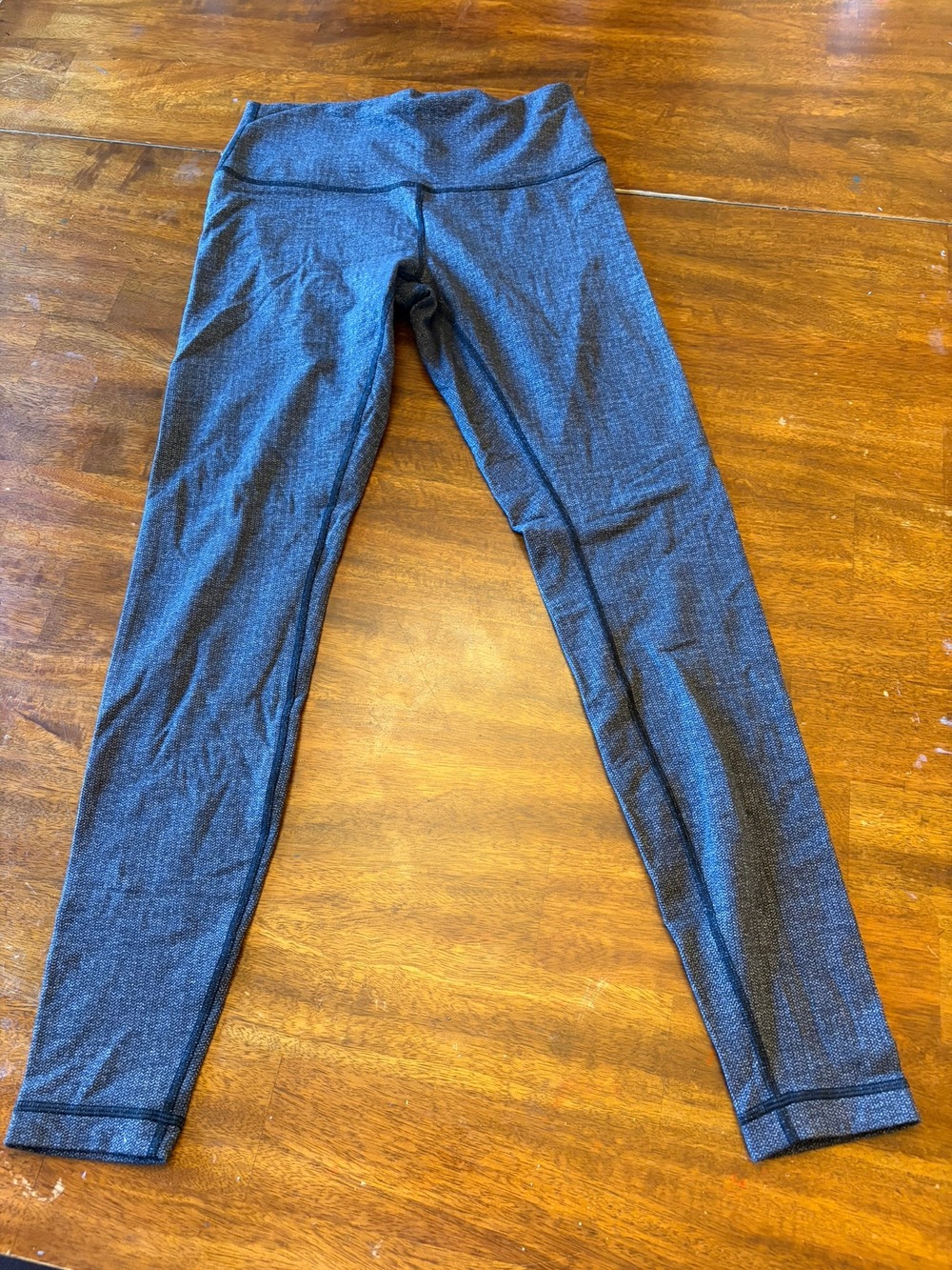 lululemon Wunder Under High-Rise Tight Heathered Knit Black Gray Size 8